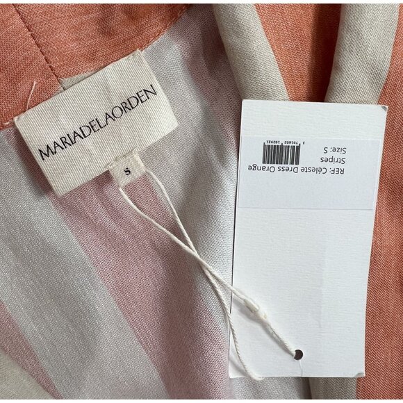 Maria de la Orden Celeste Dress in Orange Stripes - Picture 3 of 3